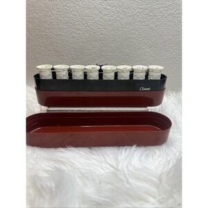 $23 🌙 Clairol Time Saver Travel Hot Rollers Hair Curler Set of 8 Vintage Works